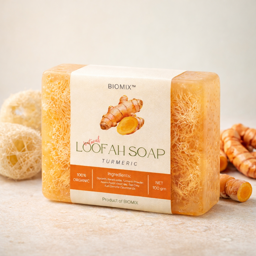 NATURAL LOOFAH SOAP – TURMERIC