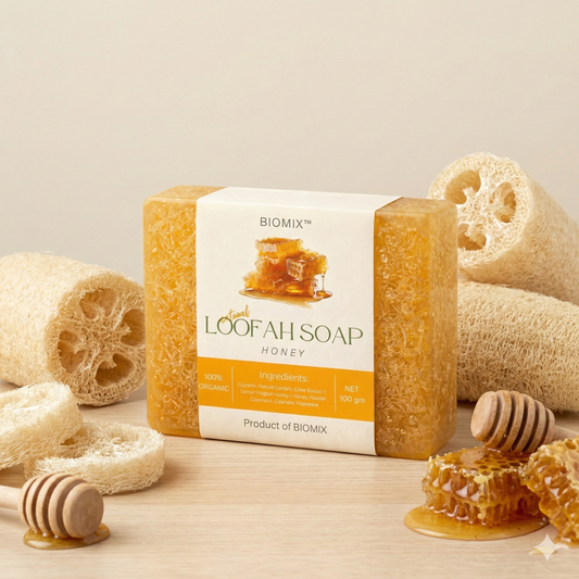 NATURAL LOOFAH SOAP – HONEY