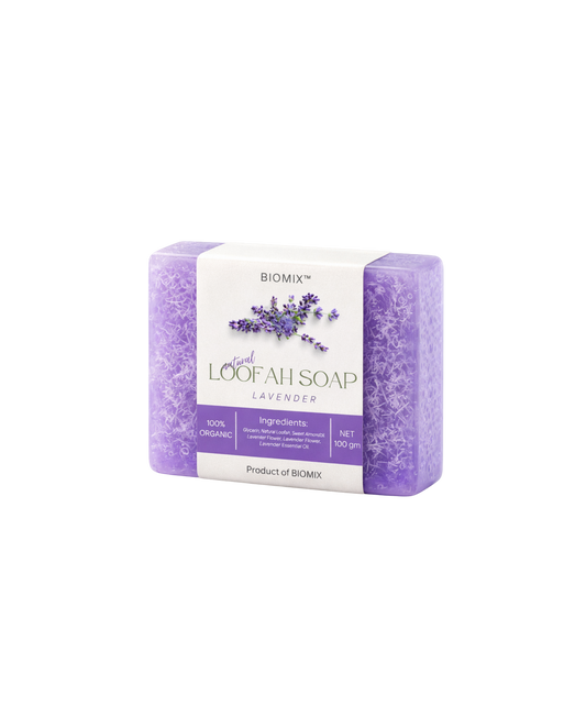NATURAL LOOFAH SOAP – LAVENDER